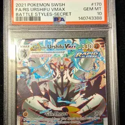 Pokemon Rapid Strike Urshifu VMAX Alternate Art Secret Rare Holo 170/163 PSA - Image 2