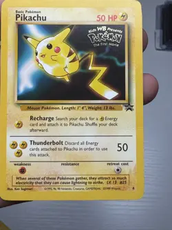 Pokemon TCG Black Star Promo WOTC WB ‘The First Movie’ Stamp Pikachu (2) MP/DMG - Image 3