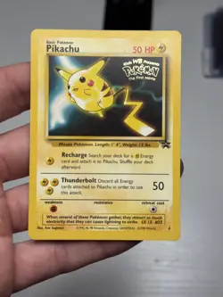 Pokemon TCG Black Star Promo WOTC WB ‘The First Movie’ Stamp Pikachu (2) MP/DMG - Image 4