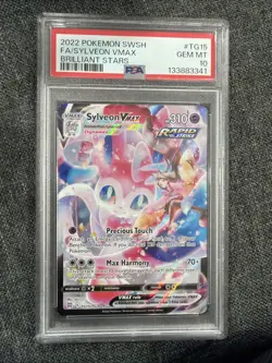 2022 Pokemon Brilliant Stars Sylveon Vmax Full Art #TG15 SWSH GEM MT PSA 10 - Image 1