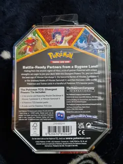 Pokemon TCG Divergent Powers Hisuian Samurott V Tin. - Image 2