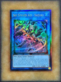 Yugioh Sky Striker Ace - Shizuku RA03-EN043 Prismatic Ultimate Rare 1st Ed NM - Image 1