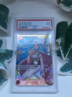 Bandai Nefeltari Vivi Kingdoms of Intrigue Secret Rare Foil PSA 9 OP04-118 - Image 1
