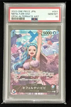 Alternate Art Nefeltari Vivi One Piece OP04 Kingdoms/Intrigue L Japanese PSA 10 - Image 1