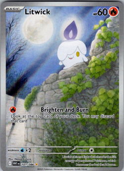 Litwick Illustration Rare SV: White Flare 101/086 NM | Pokemon TCG Card - Image 1