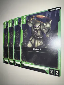 GD01-035 Zaku II X4 Playset Gundam TCG CCG English Card Game - Image 3