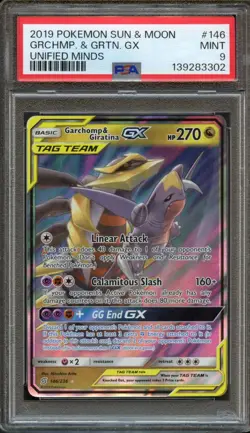 Garchomp & Giratina GX 46/236 Unified Minds PSA 9 Mint Pokemon Card - Image 1
