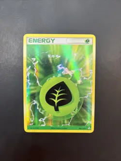 Pokemon TCG Grass Energy EX Holon Phantoms 105/110 Rare Holo Card LP Condition - Image 1