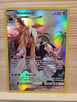 Pokemon TCG Stoutland Sun & Moon Cosmic Eclipse Holo Card 248/236 Secret Rare - Image 1