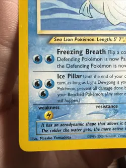 Pokemon TCG Light Dewgong Neo Destiny Card 45/105 Unlimited Uncommon - Image 2