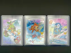 Pokemon First Partner Illustration 3 Card Lot Turtwig 40 Chimchar 41 Piplup... - Image 3