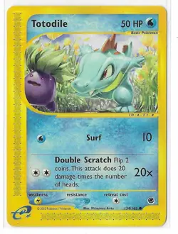 Totodile 134/165 Expedition Common E-Reader WOTC 2002 Pokemon Card TCG NM - Image 1
