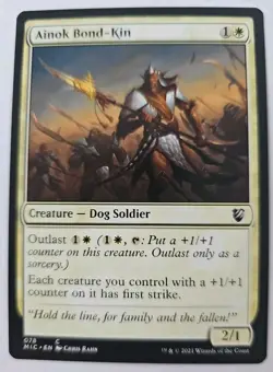 MTG Magic The Gathering Card Ainok Bond-Kin Creature Dog Soldier White MIC 2021 - Image 1