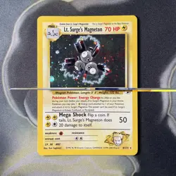⭐ Pokemon Cards Lt. Surge's Magneton 8/132 Holo Gym Heroes Holo - Image 1