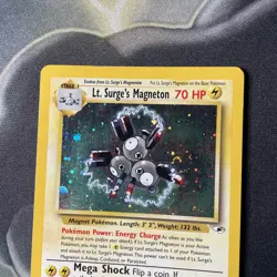 ⭐ Pokemon Cards Lt. Surge's Magneton 8/132 Holo Gym Heroes Holo - Image 2