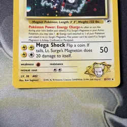 ⭐ Pokemon Cards Lt. Surge's Magneton 8/132 Holo Gym Heroes Holo - Image 3