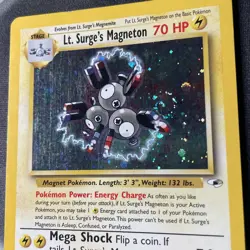 ⭐ Pokemon Cards Lt. Surge's Magneton 8/132 Holo Gym Heroes Holo - Image 4