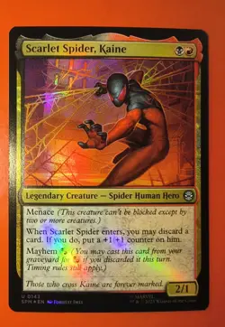 MTG: SPIDER-MAN: SCARLET SPIDER,KAIN 0143, FOIL, UNCOMMON, NM, SPM - Image 1
