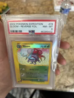 2002 POKEMON EXPEDITION #78 GLOOM-REVERSE FOIL PSA 8 - Image 3