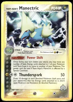 Pokemon Team Aqua's Manectric Holo Rare 4/95 HP Reverse Holo - Image 1