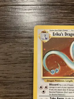 2000 Pokemon Gym Heroes Erika’s Dragonair 4/132 Holo Swirl NM Condition Rare - Image 5