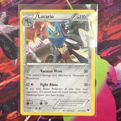 Pokemon Lucario Fates Collide Holo Rare Stage 1 63/124 110 HP English - Image 1