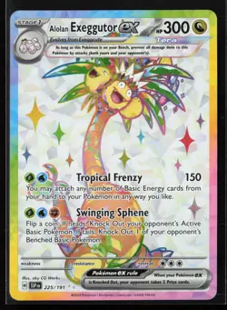 Alolan Exeggutor ex 225/191 Ultra Rare Surging Sparks Pokemon NM - Image 1