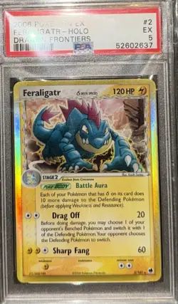 PSA 5 Pokemon Holo Lot Lugia Latios Feraligator Nidoking Vintage Slabs - Image 2
