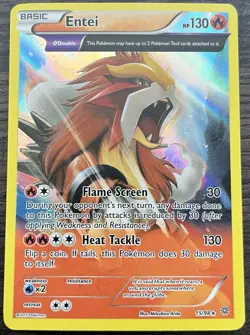 Entei 15/98 Pokemon TCG XY Ancient Origins Reverse Holo MINT NM - Image 1