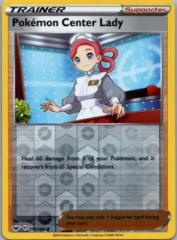 SWSH01: Sword & Shield Base Set #176/202 Pokemon Center Lady Reverse Holo - Image 1