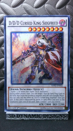 | Yugioh D/D/D Cursed King Siegfried SDPD-EN042 1st Edition Super Rare HP 🔥 | - Image 1