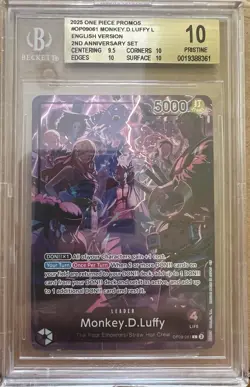 BGS 10 2025 One Piece Monkey D. Luffy 061 English Version 2nd Anniversary Set - Image 1