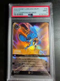 Stitch Rock Star Disney Lorcana Promo Set Championship Prize #30 PSA 9 - Image 1