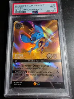 Stitch Rock Star Disney Lorcana Promo Set Championship Prize #30 PSA 9 - Image 2