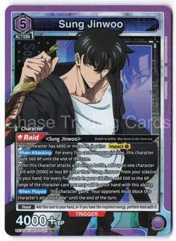 Sung Jinwoo 021 Super Rare UE17BT Union Arena Solo Leveling TCG - Image 1