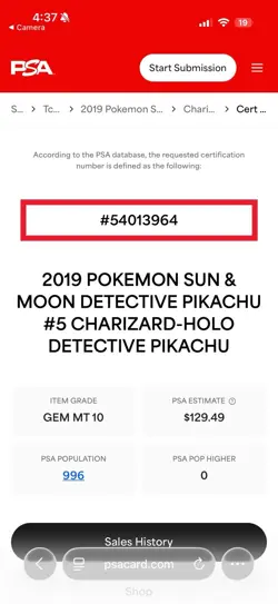 Charizard 5/18 Detective Pikachu Holo Pokemon TCG 180 HP - Image 5