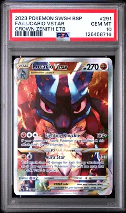 🔥 PSA 10 Lucario VSTAR SWSH291 Crown Zenith ETB Promo Pokemon English - Image 2