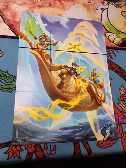 Disney Lorcana - Stitch AZURITE SEA Art Cards - Complete 9 Card Puzzle Set - Image 1