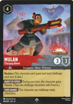 Mulan Charging Ahead 141/204 Reign of Jafar Disney Lorcana - Image 3