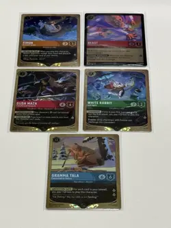 Disney Lorcana Winterspell League Play OP FOIL PROMO Cards Set of 5 - Image 1