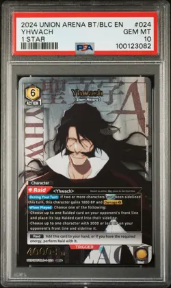 Union Arena TCG Yhwach Bleach TYBW BLC-1-024 1 Star PSA 10 - Image 1