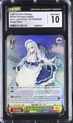 Weiss Schwarz GRADED Light Cruiser Belfast E003S Azur Lane 2 SR 10 CGC - Image 1