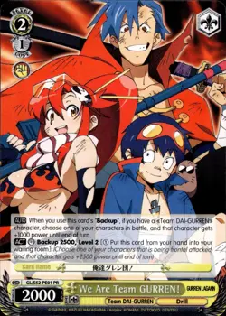 Weiss Schwarz Gurren Lagann We Are Team GURREN Yoko GL/S52-PE01 PR Promo English - Image 3