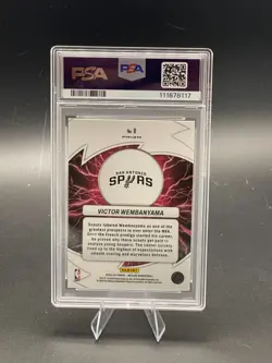 2023 Mosaic Victor Wembanyama Thunder Road GREEN PRIZM PSA 9 #8 Spurs Rookie RC - Image 2