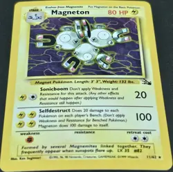 Magneton 11/62 Fossil Holo Rare WOTC 1999 Pokemon Card Lightly Played (LP) - Image 3