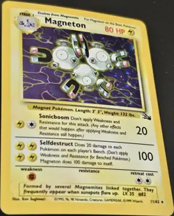 Magneton 11/62 Fossil Holo Rare WOTC 1999 Pokemon Card Lightly Played (LP) - Image 4