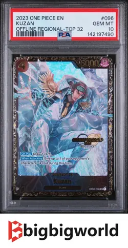 One Piece Card Game Kuzan OP02-096 Offline Regional Top 32 PSA10 - Image 1