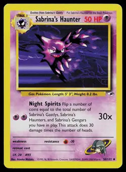 Pokemon Card Gym Heroes Sabrina's Haunter 58/132 Uncommon - Image 1
