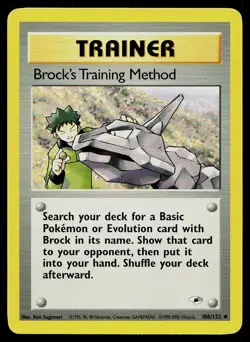 Pokemon Card Gym Heroes Brock's Training Method 106/132 Unlimited Uncommon - Image 1