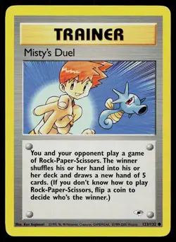Pokemon Card Gym Heroes Misty's Duel 123/132 Unlimited Common - Image 1